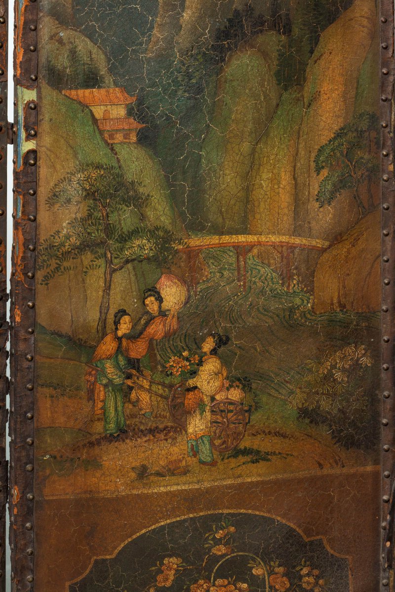 HseWindsor's tweet image. Mid 19th Century Five Fold Screen on Canvas Ground. The central panels of garden scenes with figures, exotic birds and foliage.
c1850 Ref 8001

For more details: bit.ly/2KKjGUg

#antique #screen #firescreen #homedecore #interiors #style #antiquefurniture