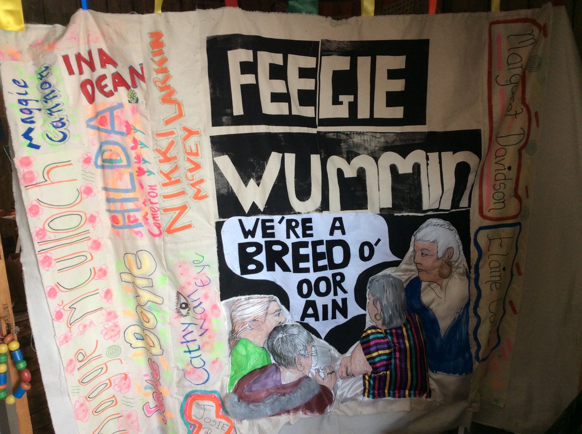 msmandymcintosh's tweet photo. tomorrow in Ferguslie Park from 12. The Banner and The Drama with new writing by #FionaEvans taking place on site. @processions2018 and a preview walk of the banner in progress #TannahillThreads https://t.co/EspQULHqZP