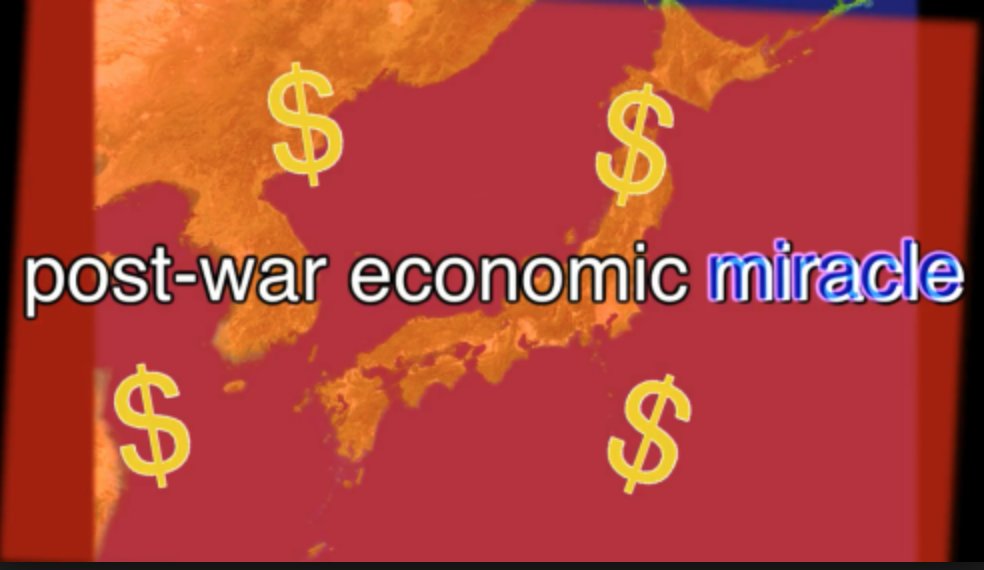 Anecdotally: Post-War Japan, after having atomic bombs dropped on them, rapidly modernized – making leapfrog developments in infrastructure and hardware. In the 80s they seemed like they could be the next global superpower (comments from /r/cyberpunk) https://en.wikipedia.org/wiki/Japanese_economic_miracle