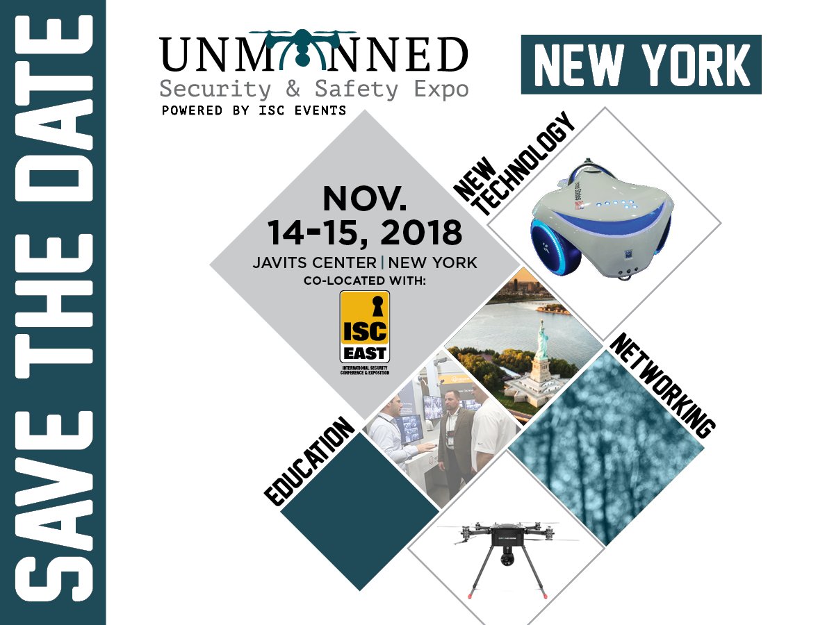 ISCEvents's tweet image. Join us at Unmanned Security &amp;amp; Safety Expo Powered by ISC Events on November 14-15 at the Javits Center in NYC! Pre-register today: bit.ly/2INlVWu