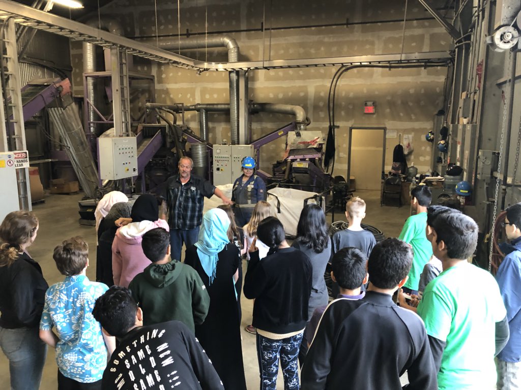 Students from <a href="/FMPSD/">Fort McMurray Public School Division</a> learning about copper and other metal recycling at Fort McMurray’s Sunset Recycling facility. Great learning experience from the destination conservation group!