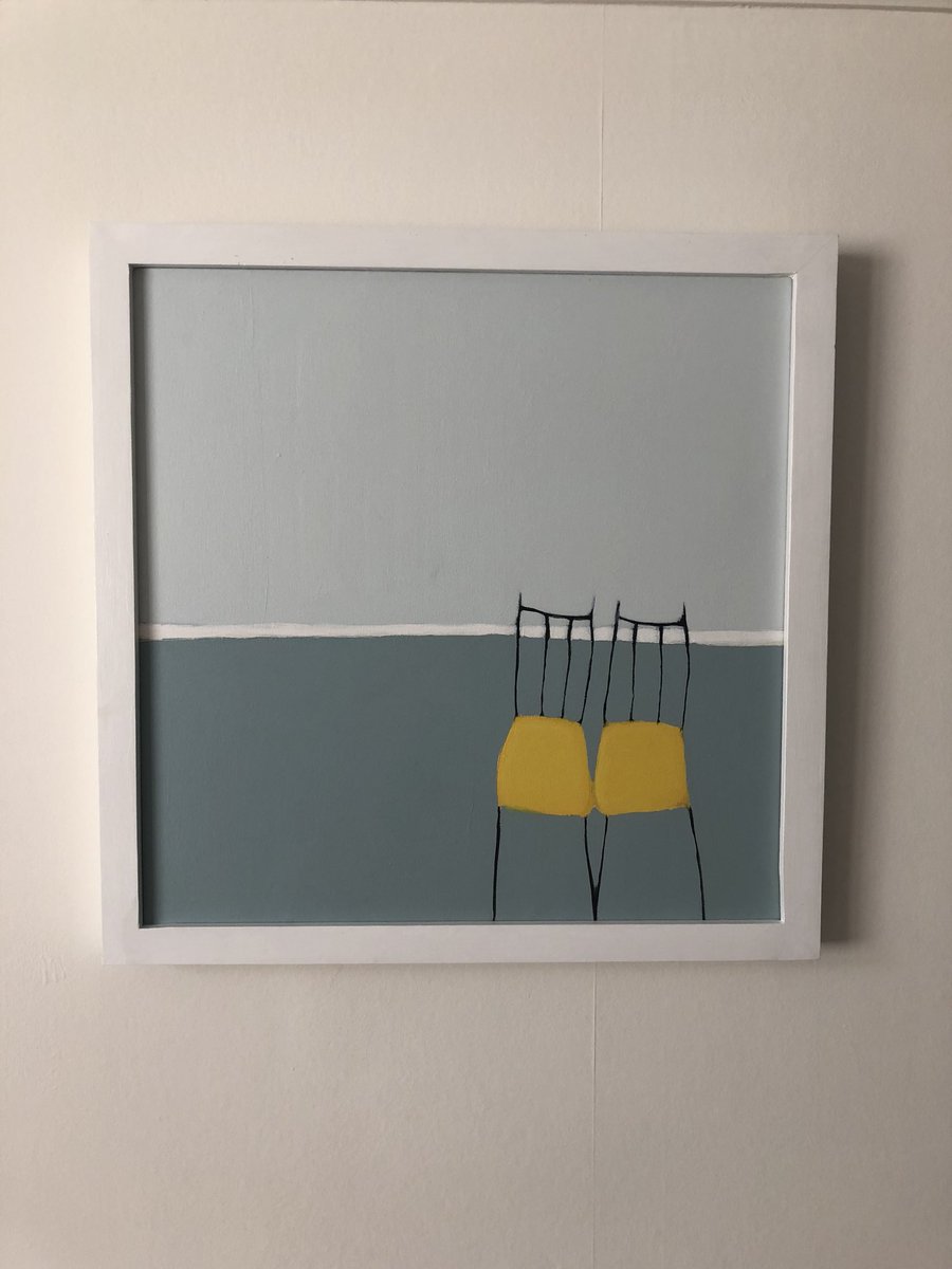 Lil’ delivery from <a href="/AAFLondon/">Affordable Art Fair UK</a> - 👏🏼treated myself (as a wee “Yey for the new radio show”) to this lovely painting by Beth Richardson.