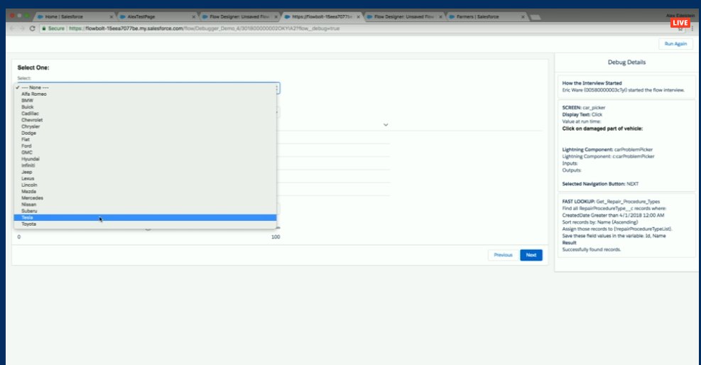 MichelleCRuns's tweet image. Flow Debugger FTW! #Ready4Summer18 #Salesforce #VisualFlow