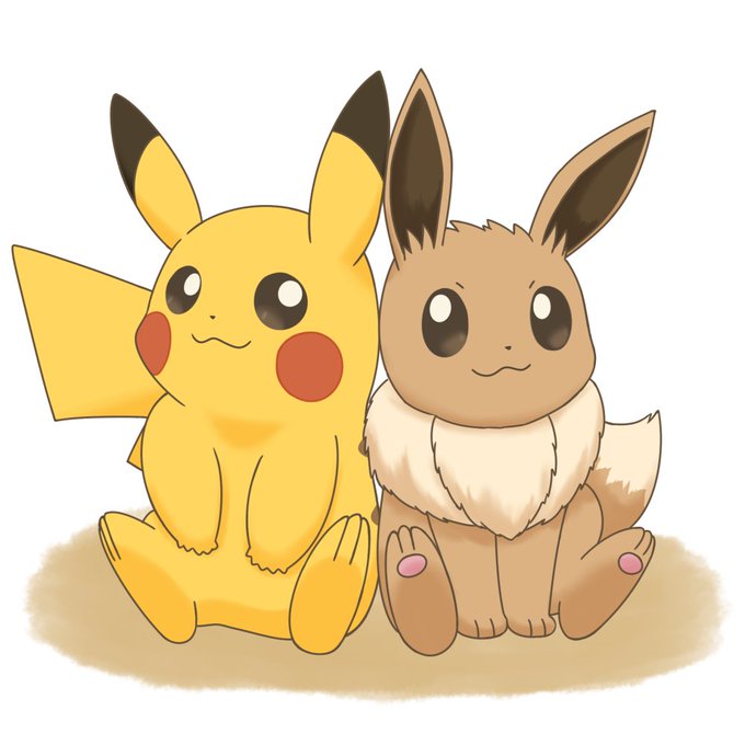 ピカチュウとイーブイのtwitterイラスト検索結果