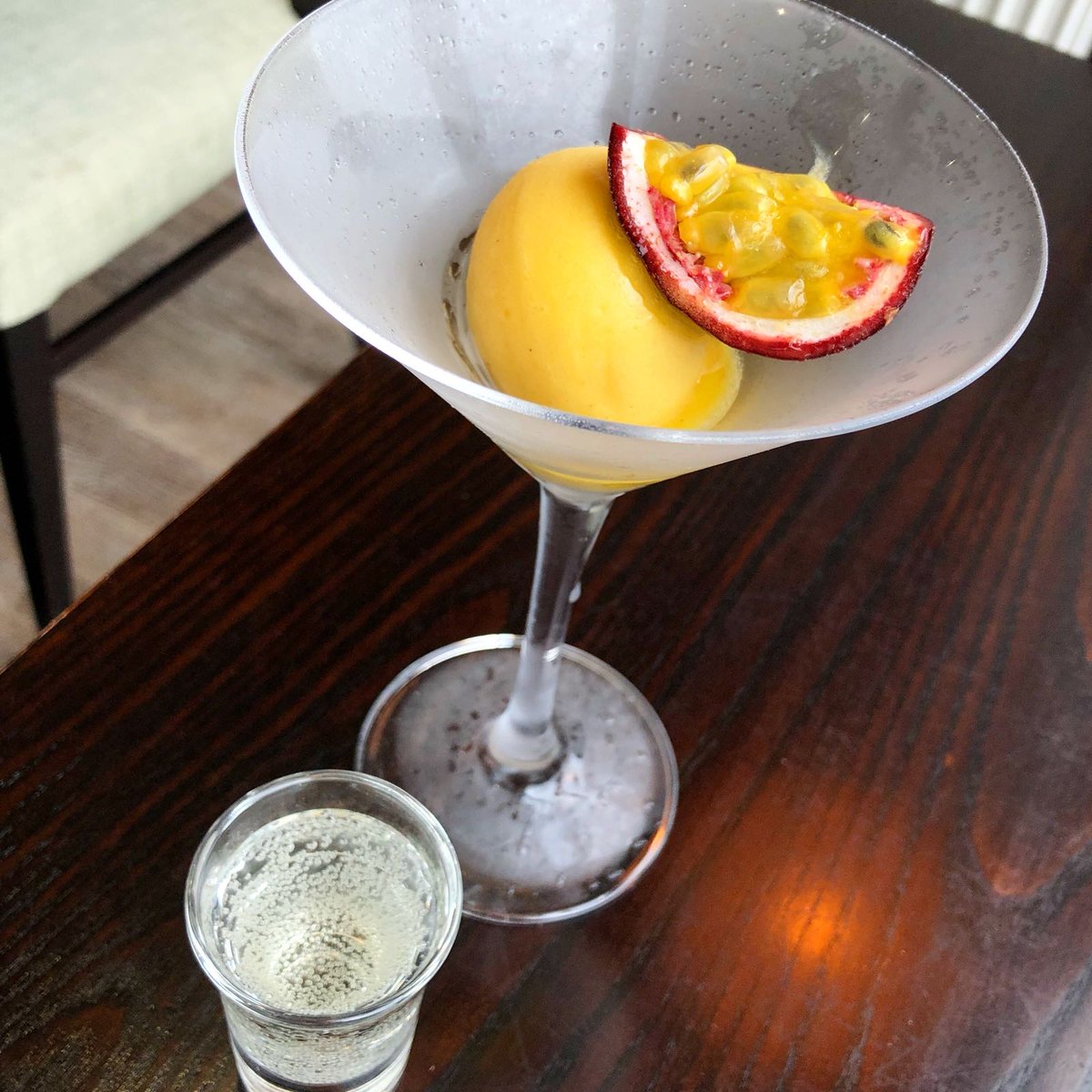 New pornstar martini sobert!! 🍸 #pornstarmartini #martini #sobert #brassicagrill