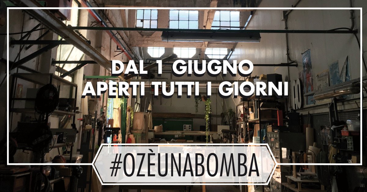 Aperti tutti i giorni dal 1° giugno!

ozofficinezero.org/oz-e-una-bomba/