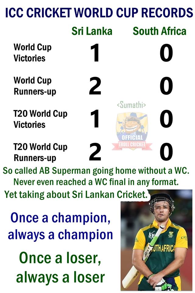 SriLankaTweet's tweet photo. #SriLanka Cricket fans &amp; #SocialMedia start to react against Ab De Villiers &amp; Virat Kohli over their comment #OffSeason "Playing SL is like off-season " #LKA #Cricket @ABdeVilliers17  @imVkohli https://t.co/dNOCnUUR7Y