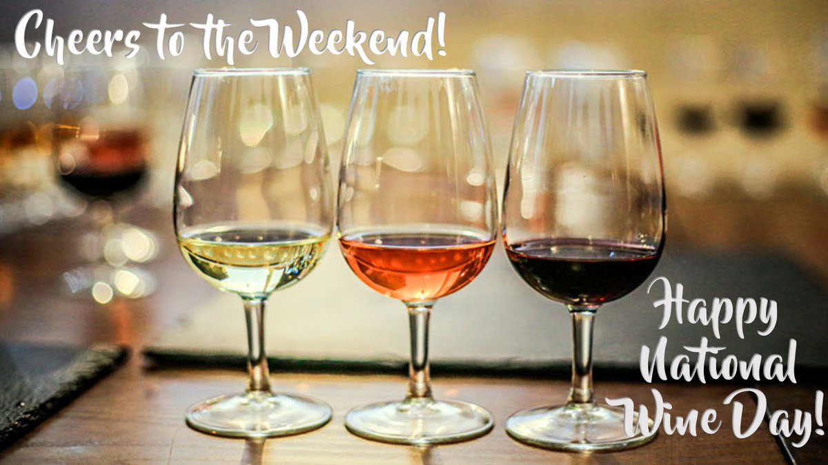 Cheers to the Weekend! Be sure to grab a glass and relax this evening! #HappyFriday #NationWineDay