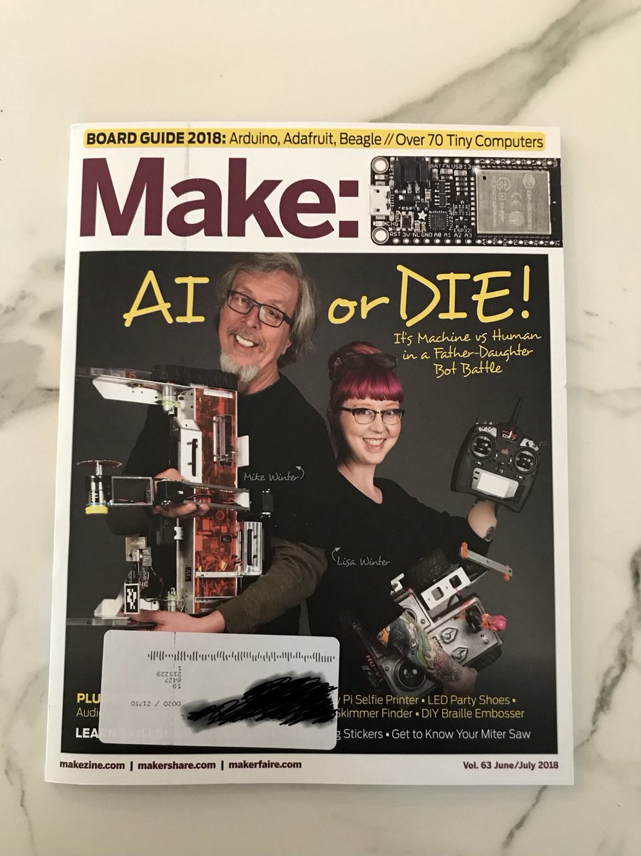 That feeling when the face on the cover of @make is uber familiar! @lisawinterx #mademyday #womeninhardware