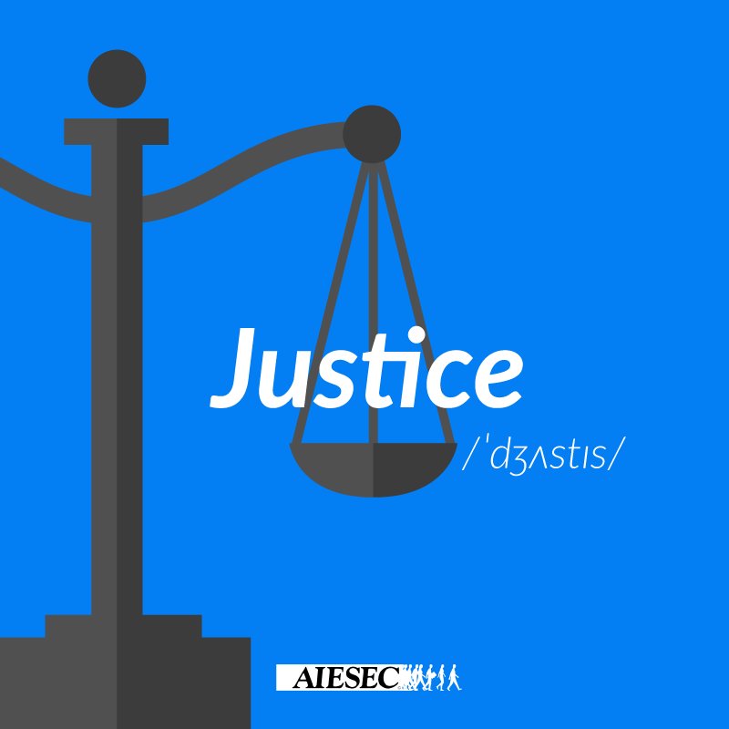 AIESEC's tweet photo. What does justice mean to you? https://t.co/hL4biNmjiM