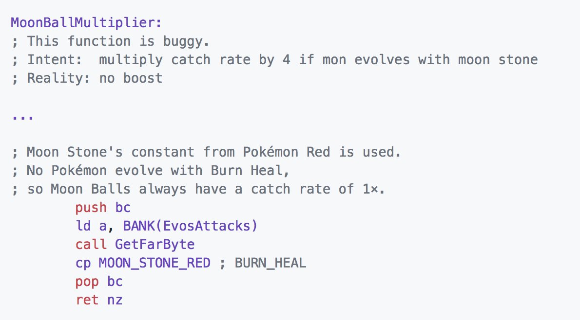 badidea 🪐 a X: I am getting learned about pokemon crystal bugs