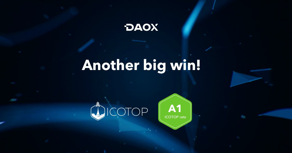 Daox was highly rated by one of the most promising ICO rating agencies. icotop.io/project/daox