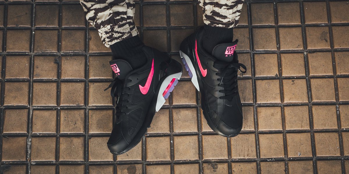 nike air max 180 black pink blast