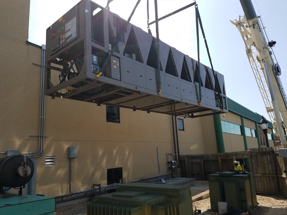 JamesCRAFTSon's tweet photo. Out with the OLD, in with the NEW - Recently we replaced a chiller for long time customer Lancaster Labs in Lancaster. https://t.co/YFmCK6qfuh