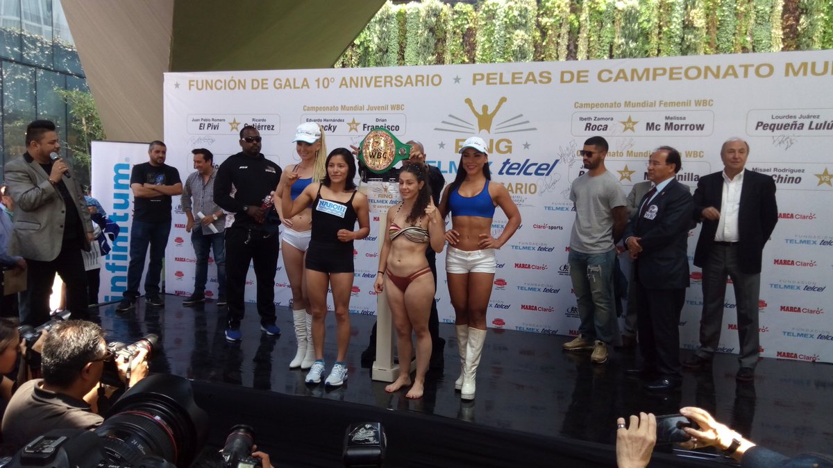 estoenlinea's tweet photo. #ESTOesBox
Cumplen con el peso @RocaZamora y Melissa McMorrow, ambas marcaron 50.500 kgs, mañana en juego el título mosca @WBCBoxing
Vía @omendez19
https://t.co/LXGZZyGy7q