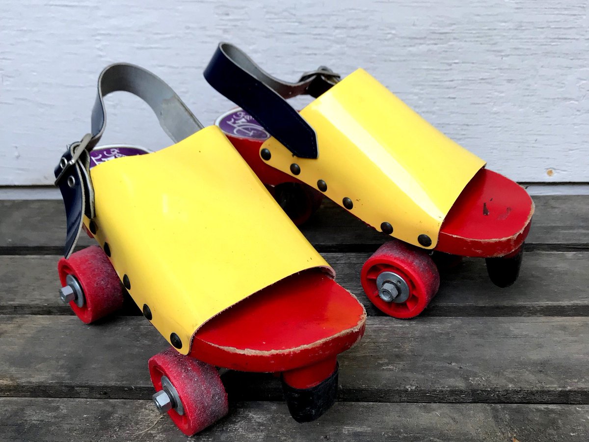 Wowza, look at these skates. 1970s Famolare roller skates. Rock these with a pair of knee highs! etsy.me/2KQ6s8s #1970sStyle #famolareskates #vintageskates #rollerskates #patentyellow