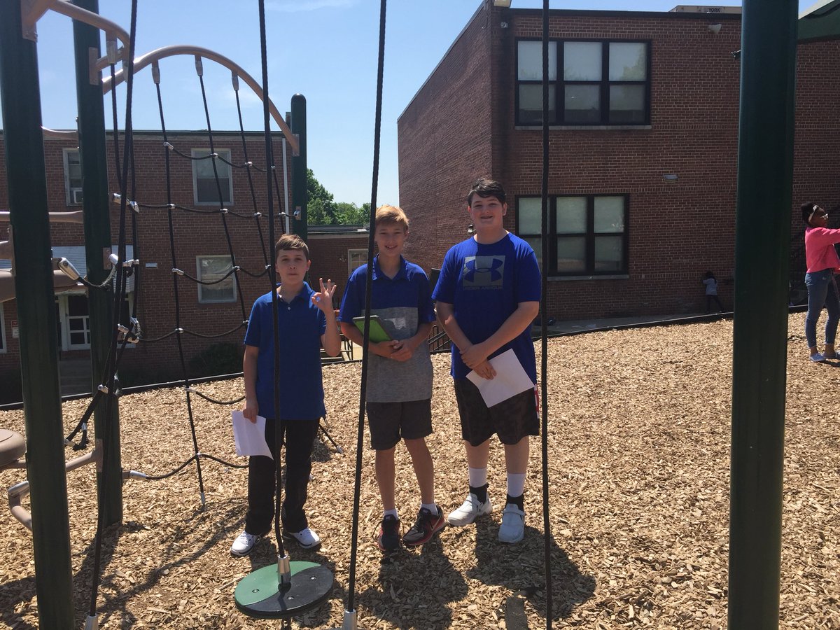 mrskaplanSAS's tweet photo. Last Day of 8th Grade Math...outside with IPads completing a geometry scavenger hunt #MathisFun @StAugustineElem https://t.co/vKxQzgg89c