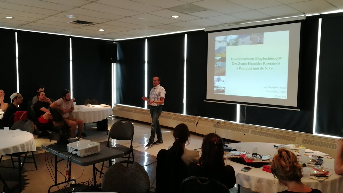 JeanGuillard's tweet photo. Colloque #RIVE @UQTR dernier jour de l'Ecole d'été présentation @UmrCarrtel #USMB #INRA https://t.co/GKh26nmdyZ