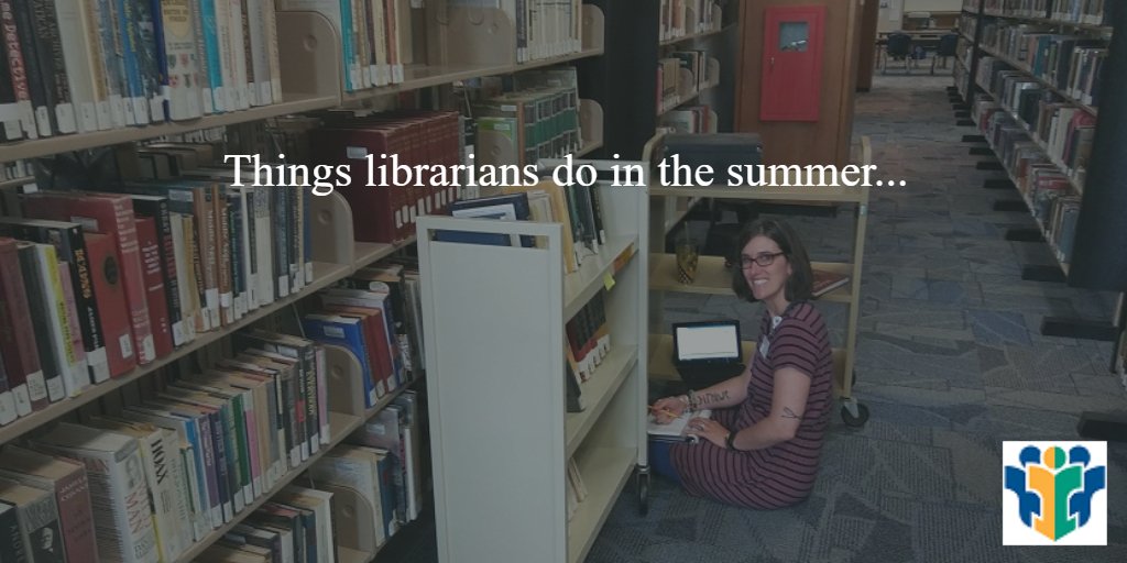 Librarian Erin working in the C shelves, with her cart, checklist and computer. #libraryprojects