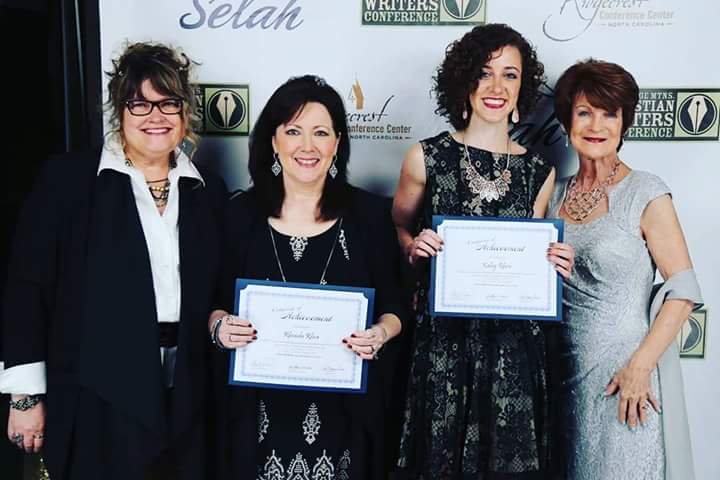 KaleyFaithRhea's tweet photo. Selah Awards Night! #BRMCWC #dressup #sofun #TurtlesInTheRoad #firstnovelfinalist @RhondaRhea https://t.co/5tkS6cmryO