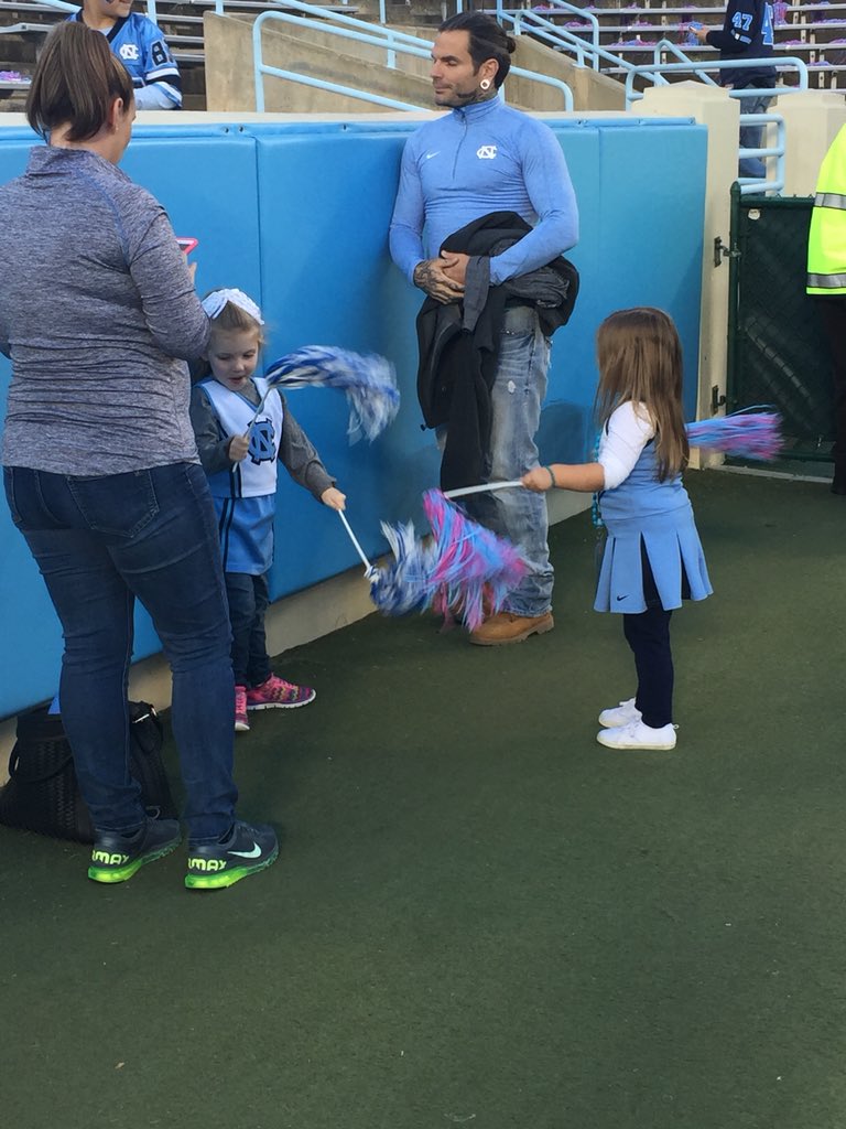 WillHutchJr's tweet photo. @BethBrittHardy_ @JEFFHARDYBRAND was digging around and found these of our girls playing on the sidelines from the UNC-Wake Forest game a few years ago.. https://t.co/5OLPool1YK