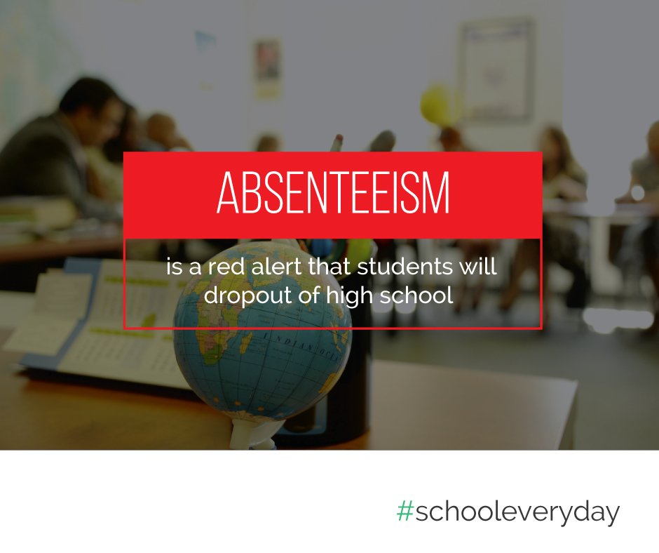 attendanceworks's tweet photo. A student who is chronically absent in high school is 7.4X more likely to dropout: https://t.co/SUTmBjzHnM #schooleveryday https://t.co/728to1P9XX