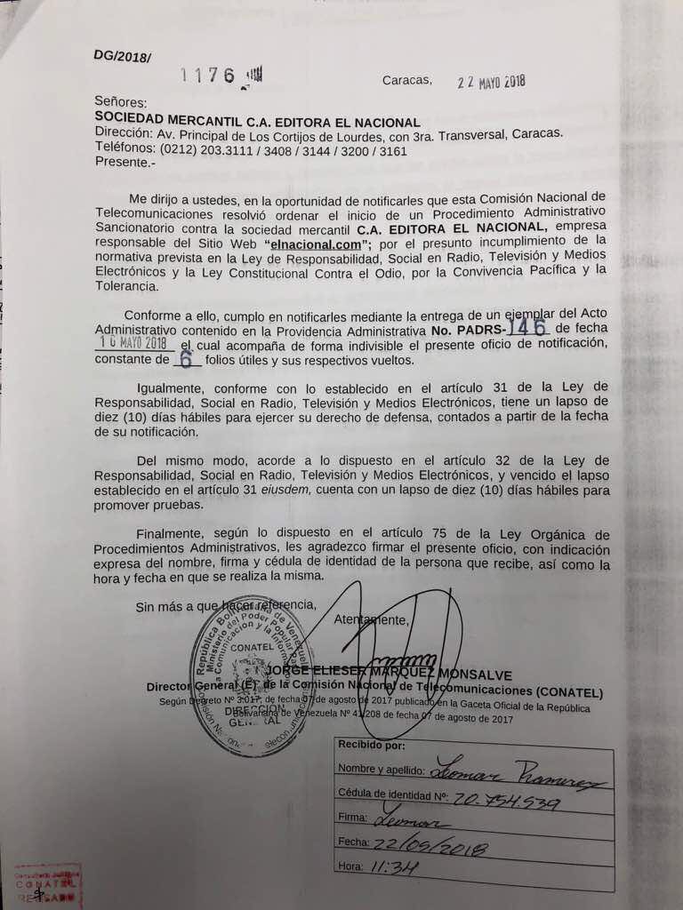 palmapedroa's tweet photo. Se profundiza el acoso gubernamental a El Nacional https://t.co/IGctrdcLT3