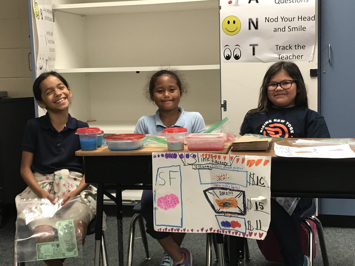 MsBowie1121's tweet image. The Math Mall opened today! Students created store names, logos, and products and sold them to their classmates. Students calculated how much they saved over the week, how much they spent, and how much change they needed to give. @KleinISD @KleinISDMath @EppsIslandKISD