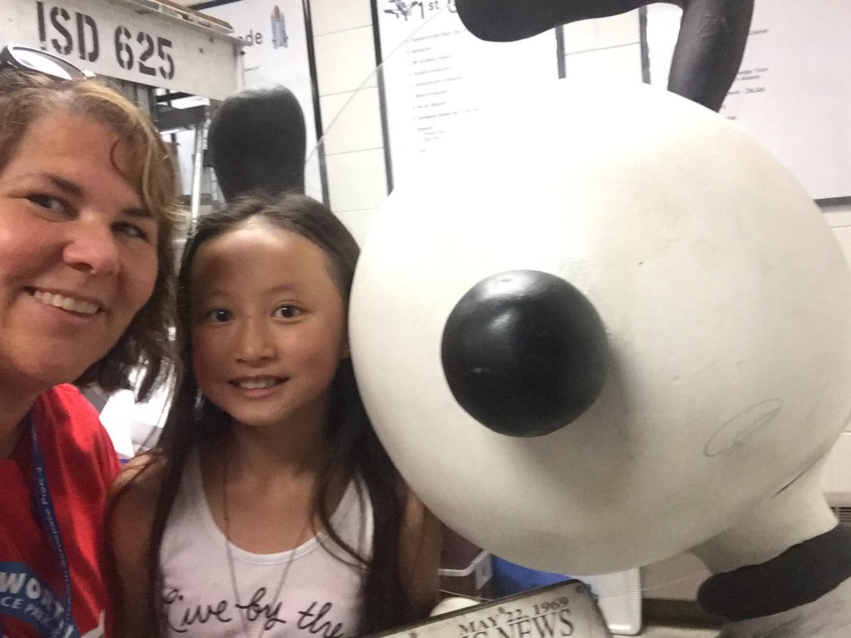 This student received the Silver Snoopy Award today for being kind and always helping others!