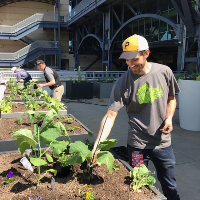 growpittsburgh's tweet photo. #fbf to planting our Rivendale Patio Garden with @BucsCommunity and #rivendalefarms! #farmtofield https://t.co/Xx8CSrfGpe
