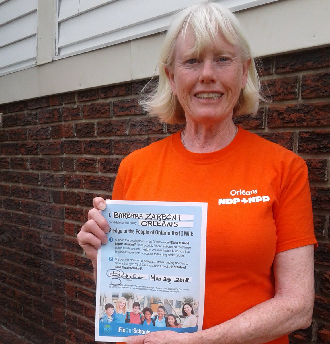 I have just signed the pledge to fix the backlog of repairs needed in Ontario school buildings and that adequate funding is provided to make sure the Good Repair Standard is met. 

#Ontario #OntarioVotes #ONpoli #OttPoli #ONelxn #Orléans <a href="/Fix_Our_Schools/">Fix Our Schools</a>