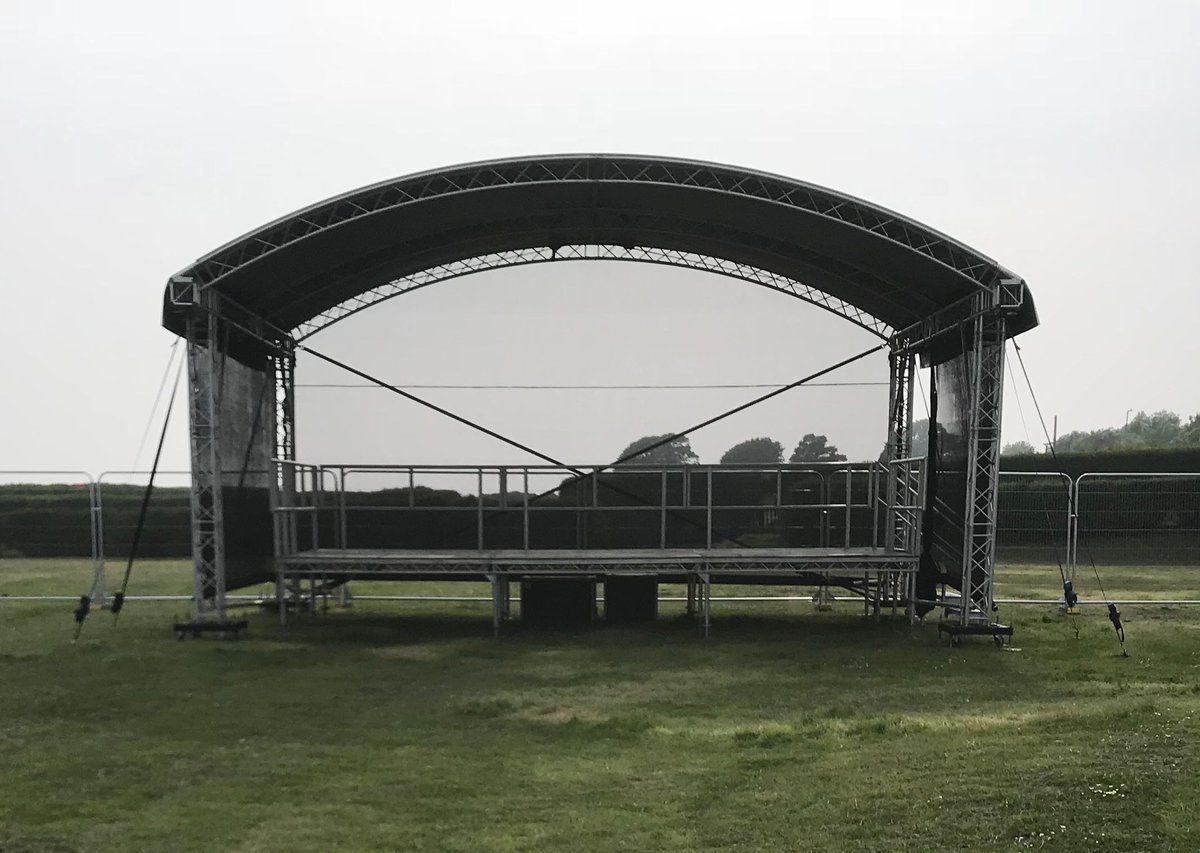 Aura_Event's tweet photo. First Arc Roof build of the summer earlier today. Needless to say it was hot work! #humid #eventprofsuk #stage https://t.co/2sPOJdF6yo