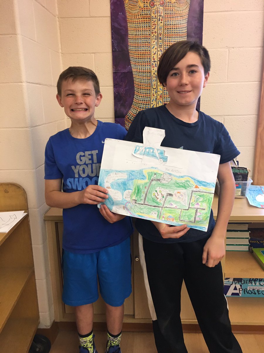 c_hansen21's tweet photo. Finished our Flush novel study with awesome projects! We created video games, amusement parks, and much more! #WeAreHB #engageHB #HBMSPride https://t.co/cnfo6hPV01
