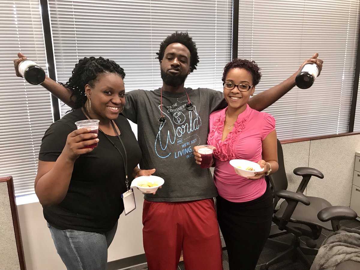WinAs1Warriors's tweet photo. Pinkies out on #SparklingWineDay!!! #AwesomeATSD #FunAtWork #Events https://t.co/wTuNmK4D79