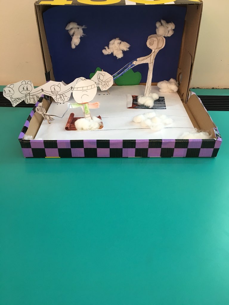 MrsQ208's tweet photo. Dioramas are the new PowerPoint. #stonefox #readaloud https://t.co/wAZAdotqSB