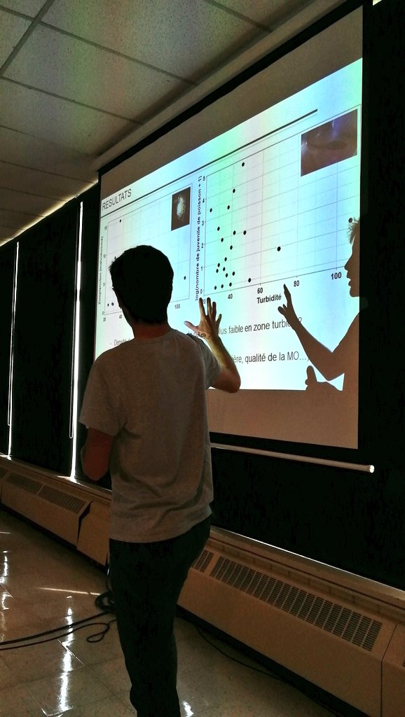 JeanGuillard's tweet photo. présentation par les étudiants de la problématique et des premiers résultats   de l'école d'été #USMB #UQTR https://t.co/U5qTd5oQJC