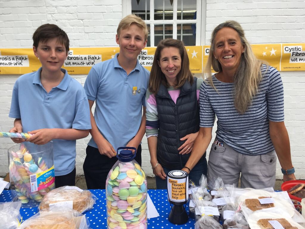 FarleighSchool's tweet photo. What a fantastic morning at the Farleigh Cake Sale in support of Mrs Stewart’s 65km walk, raising money for The Cystic Fibrosis Trust. Amazing generosity from so many of the ‘Farleigh Family’-we raised a wonderful £1,002! What a way to start half term! #cftrust #farleighfamily https://t.co/8kEYkTTwOq