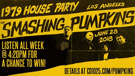 In case you haven't heard, we're sending ONE lucky winner and guest to L.A. for an intimate performance from <a href="/SmashingPumpkin/">The Smashing Pumpkins</a>! Head to CD1025.com/pumpkins for more info!!