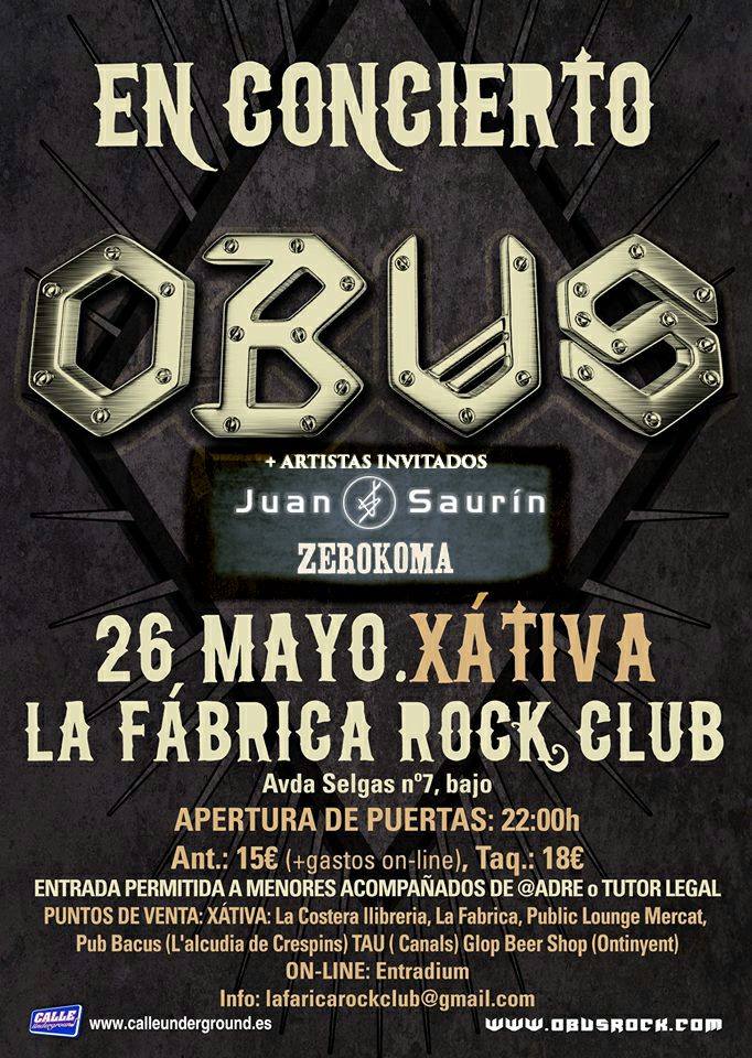 Oferta musical para mañana sábado 26 de mayo con <a href="/OfficialSkidRow/">Skid Row</a> y <a href="/DoubleCrushDCS/">DoubleCrushSyndrome</a> en Hospitalet (Barcelona) <a href="/NuckinFutsBand/">Nuckin' Futs Thrash</a>  <a href="/ExekutionThrash/">Exekution</a> y <a href="/NAntichristBand/">Nuclear Antichrist</a> en la @salahollander (Sevilla) además de <a href="/obusoficial/">OBUS 🤘</a> <a href="/JuanSaurin/">Juan Saurín</a> y @Zerokoma_ en <a href="/Spaceofmusic_/">SPACE OF MUSIC</a>  (Valencia)