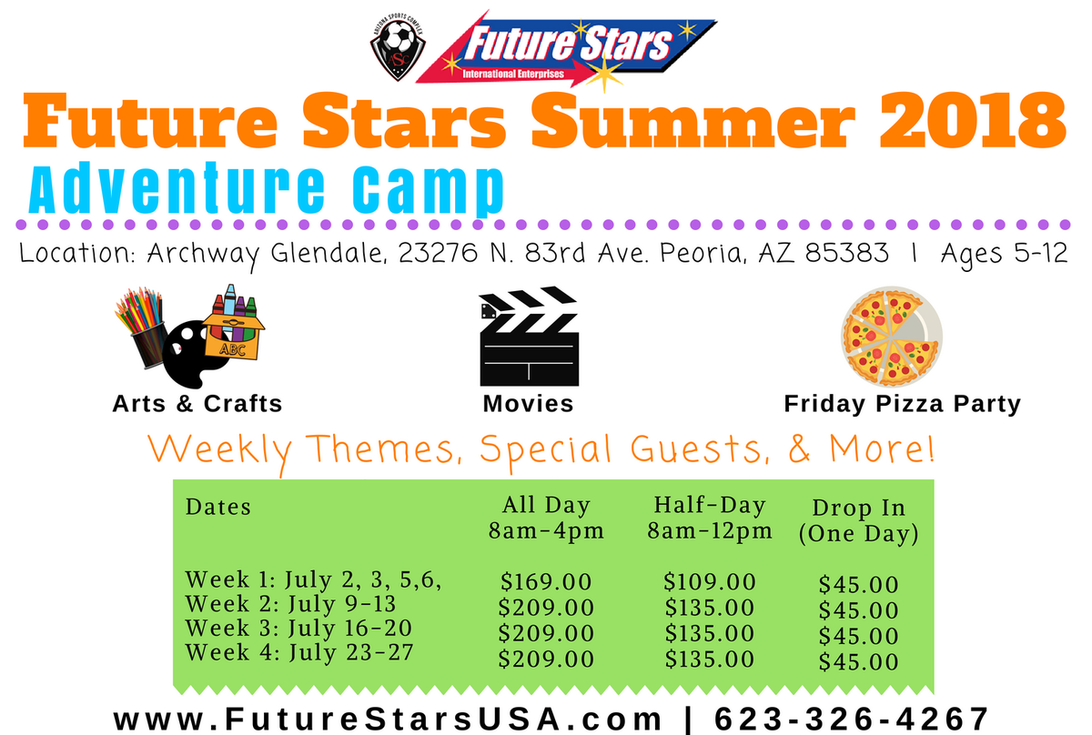 ArizonaSportsCo's tweet photo. Check out our summer camp options for Basketball, Volleyball, Leadership and Adventure Camp through our company Future Stars
https://t.co/5ZMqLU1v45 https://t.co/0Wm2MTlBaJ