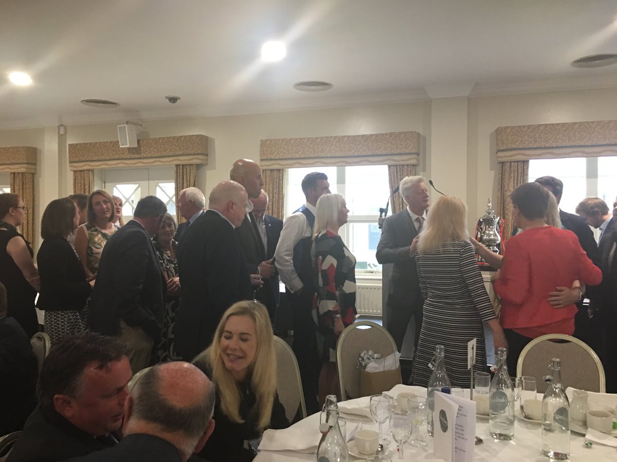 GetMOORESocial's tweet photo. What a fabulous speaker @clarebalding OBE is funny, entertaining, arch-enemy to The Princess Royal - LOL!! And a joy to sit with. A lovely lady and so happy to have her photo taken with all we Harrogate peeps. I've never seen such a long cue for photos. #HBLC_Lunch #Harrogate https://t.co/We4LrIvBY1