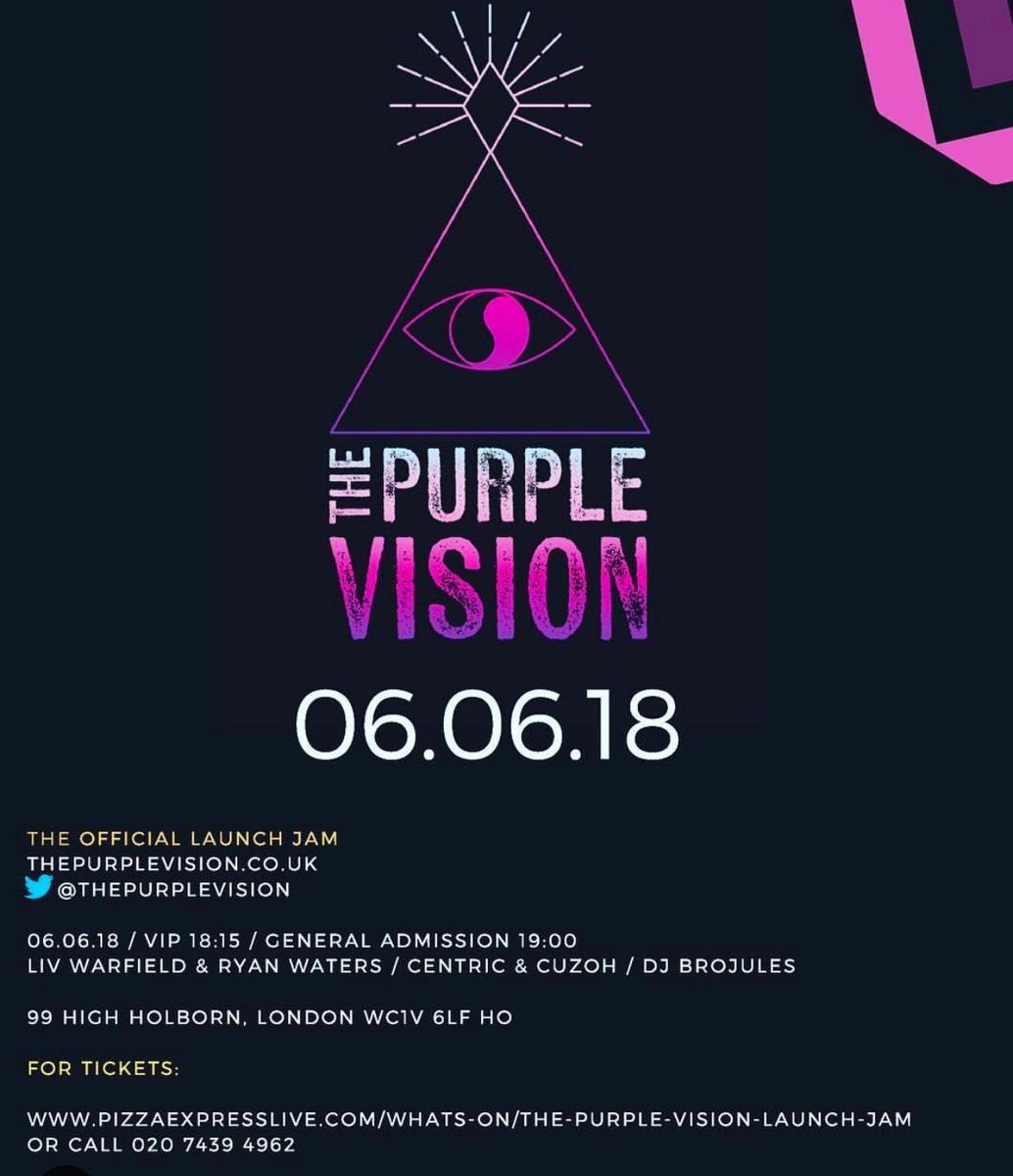 livwarfield's tweet photo. LONDON, THE PURPLE VISION
OFFICAL LAUNCH JAM 6.6.18
@ThePurpleVision
Come discover this new platform for independent artist. #ambassador #purplevision #builtongivingback
#prnalumnifoundation #worldwide https://t.co/NyolctmREQ