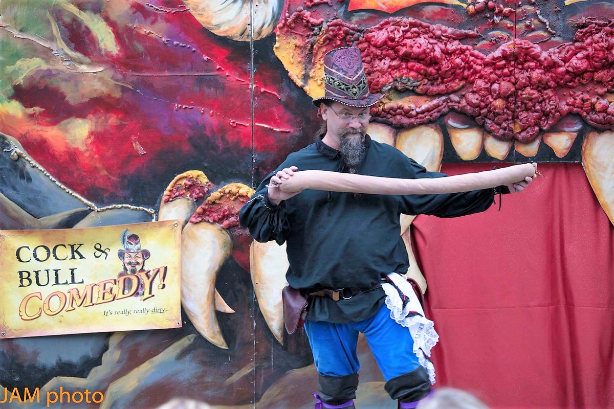 njrenfaire's tweet photo. The Cock-n-Bull Comedy Show is rated PG-13 and guilty of using adult humor. Find a seat and bear witness this weekend, May 26-27 at Noon and 3:00 p.m. on the Shakespeare Stage at the 9th New Jersey Renaissance Faire at Liberty Lake. #NJRF2018  https://t.co/tQy9CeQhho https://t.co/qeflYtGb9t