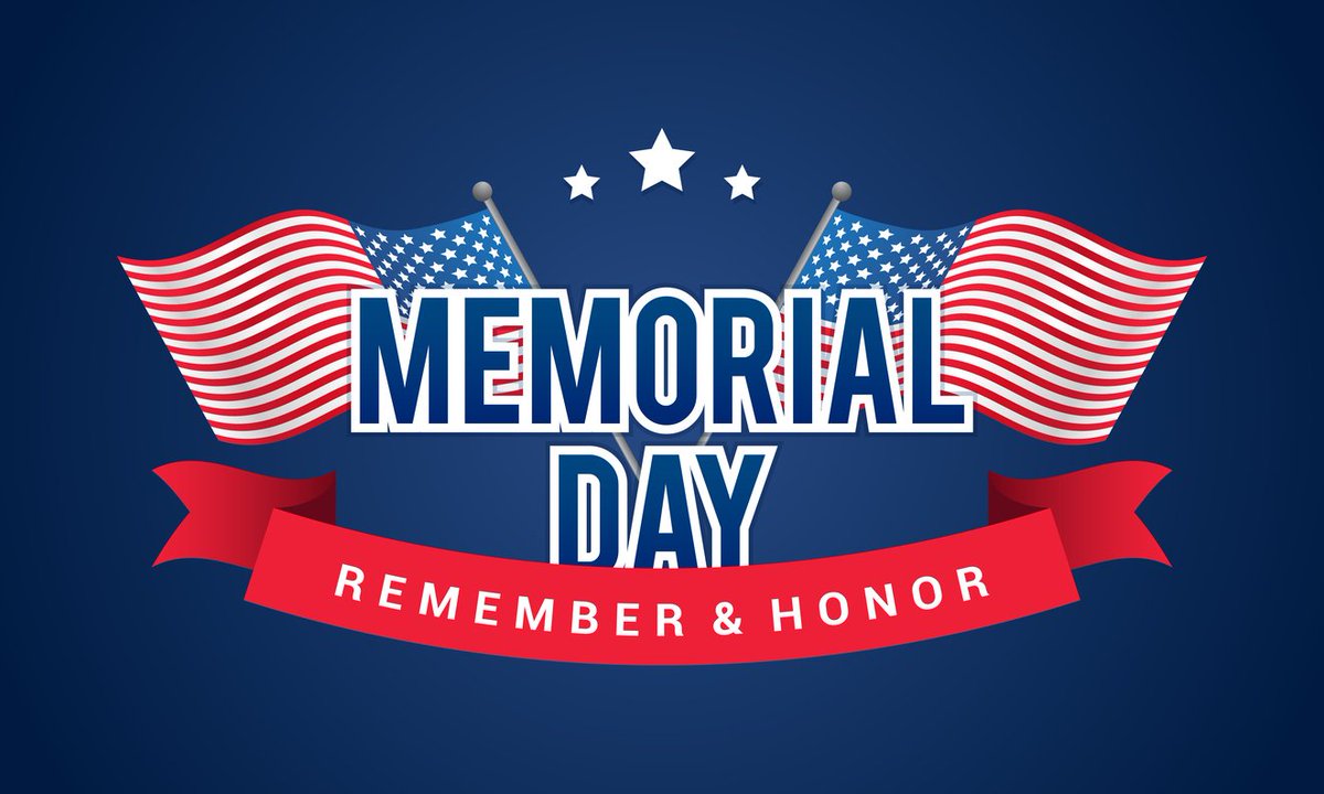 afpinc_'s tweet photo. We will be closed Monday May 28, 2018 in observance of #MemorialDay Hoping your Memorial Day is a safe one, a day filled with counting your blessings, and remembering those in the Armed Forces who made the ultimate sacrifice to protect our country and freedom. https://t.co/VGrbyNOUlA