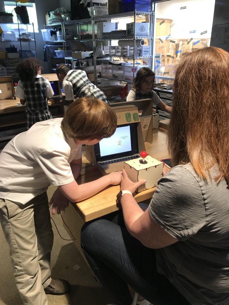 ashtonshirey's tweet photo. I enjoyed learning about programming from my third graders. Their arcade was incredible! #programming #coding #arcade #MVPSchool #MVG3 https://t.co/1gpATaPNVT