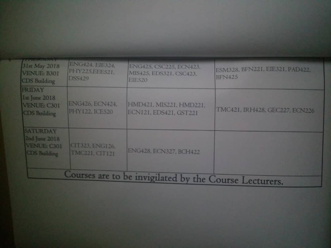 The13thSet's tweet photo. Make up exam Time Table! We wish you all the best! #July20IssaGoal https://t.co/Px1NtGFK44
