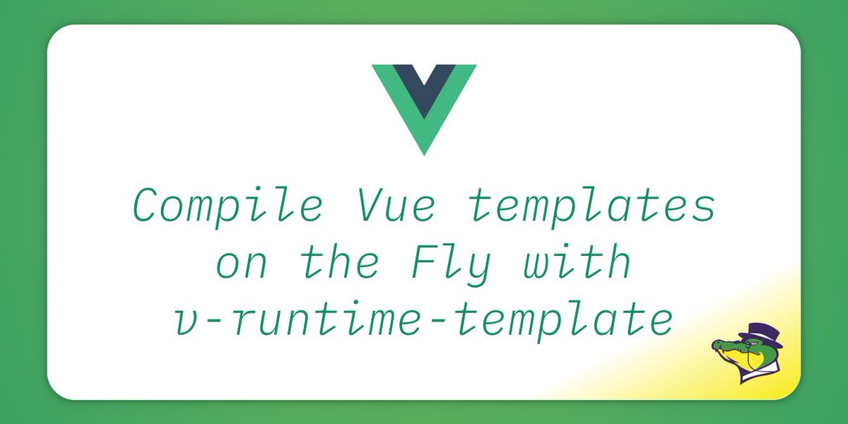 vuejsradar's tweet image. Learn how to use the new v-runtime template component from the creator himself @alexjoverm. Render Vue templates dynamically! buff.ly/2s4qR1V