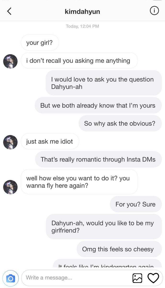 “Uh, sure, but why?” Sana asked anxiously biting her lip. “Don’t worry, it’s just my roommates are about to come home and they’re really noisy.” “Oh, text me? I don’t want to stop talking to you.” Sana admitted.“I will, oh and Sana?” “Hm?”“I love you too.”