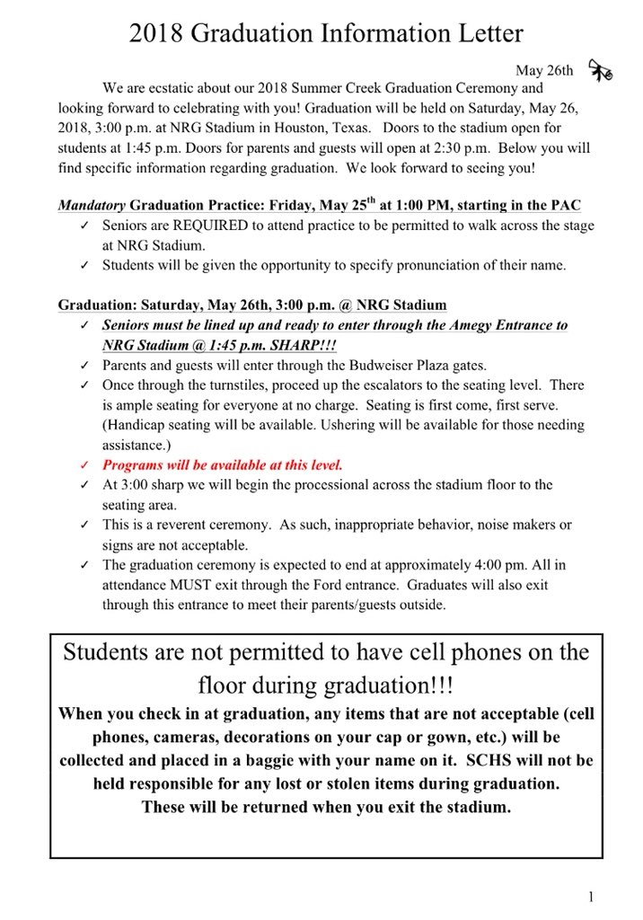 Important graduation info PLEASE READ: