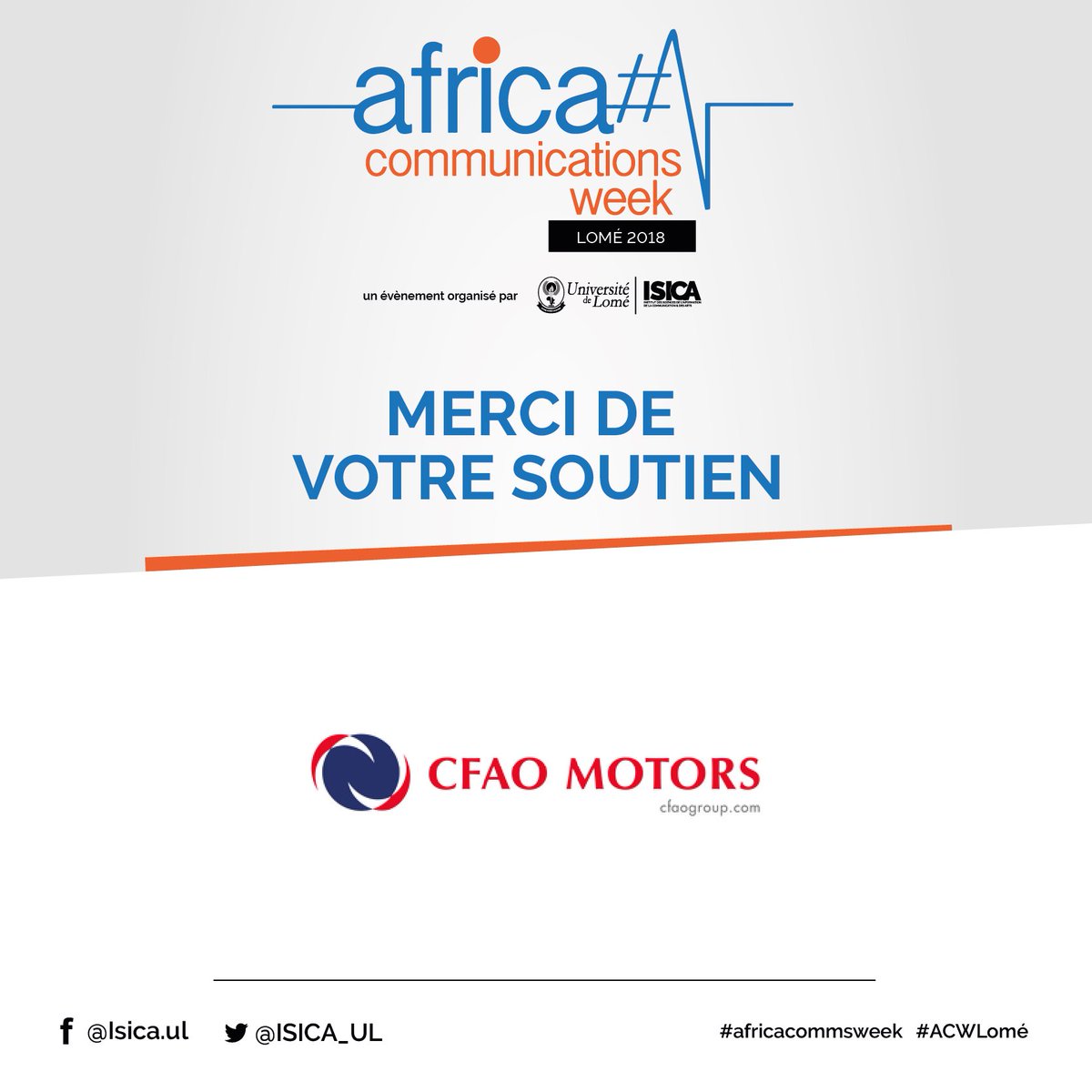 ISICA_UL's tweet photo. Merci à notre partenaire CFAO MOTORS TOGO
☺👌🏾. L'aventure continue jusqu'à demain.

#africacommsweek
#ACWLomé
#ACWAbuja
#ACWZA
#ACWLBV
#AfricaWeWant https://t.co/IY4LFKCX4k